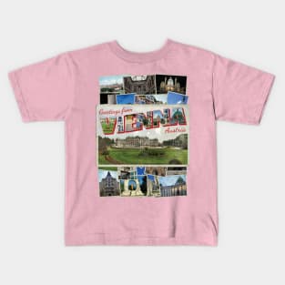 Greetings from Vienna in Austria Vintage style retro souvenir Kids T-Shirt